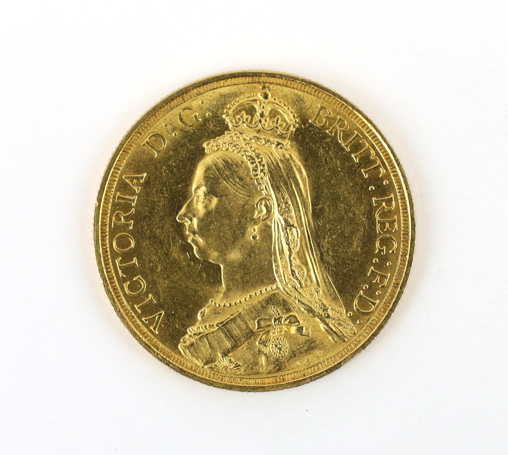 British Gold Coins, Victoria two pounds, 1887, jubilee bust, near UNC (S3865)
